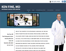Tablet Screenshot of drkenfine-sportsmedicine.com